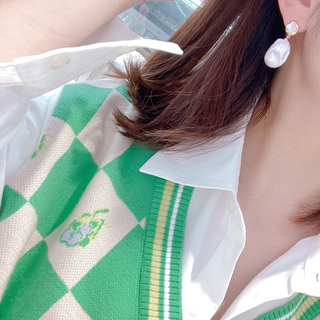 Baroque Mabe inlay Earrings