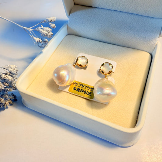 Baroque Mabe inlay Earrings