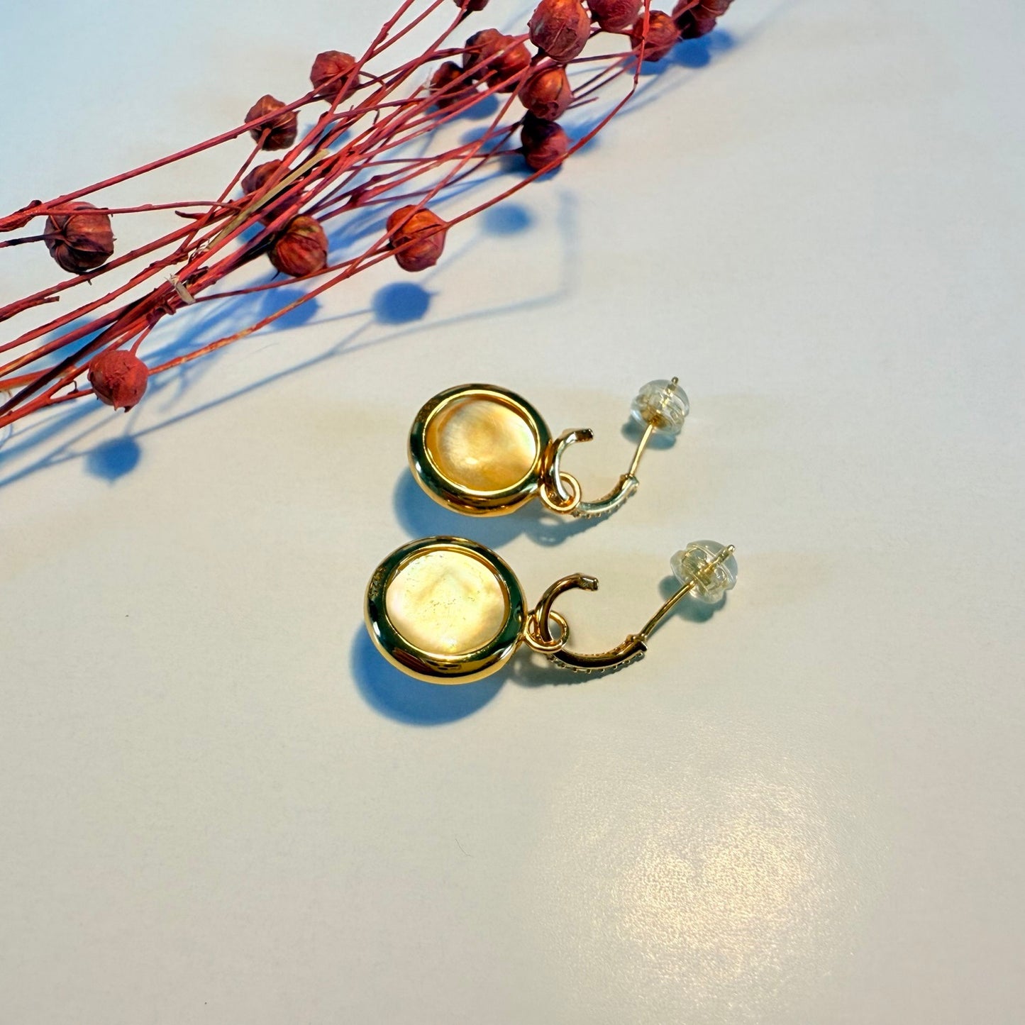 Starry Mabe 14mm Pearl Earrings
