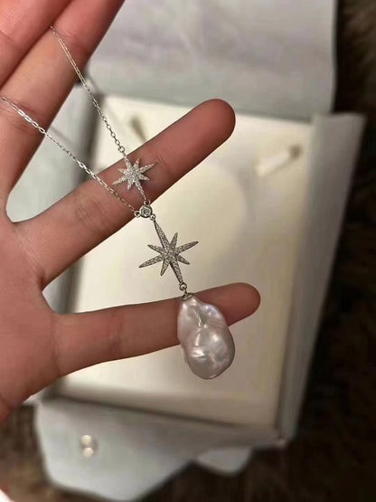 Baroque Pearl Star Necklace
