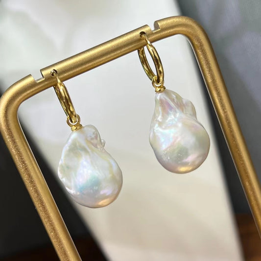 French Style Loop Baroque Earrings | Pearl World NZ