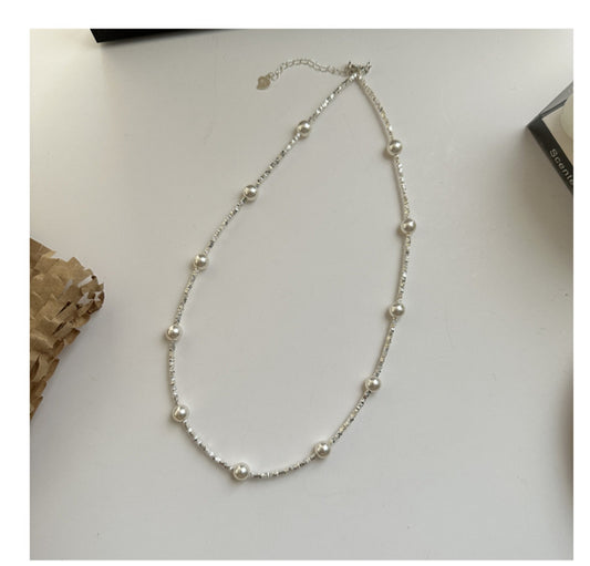 Freshwater Pearl 5mm Silver Chain Necklace | Pearl World NZ